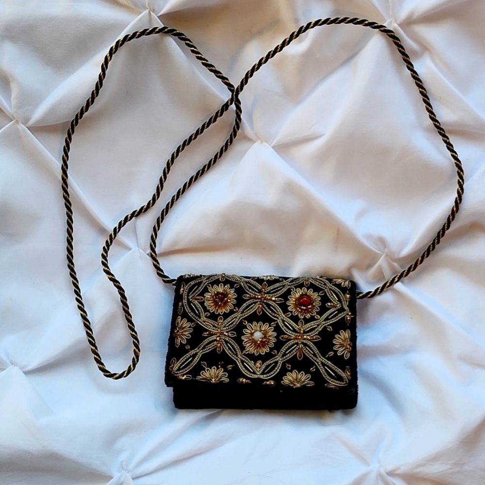 Decorative vintage evening bag